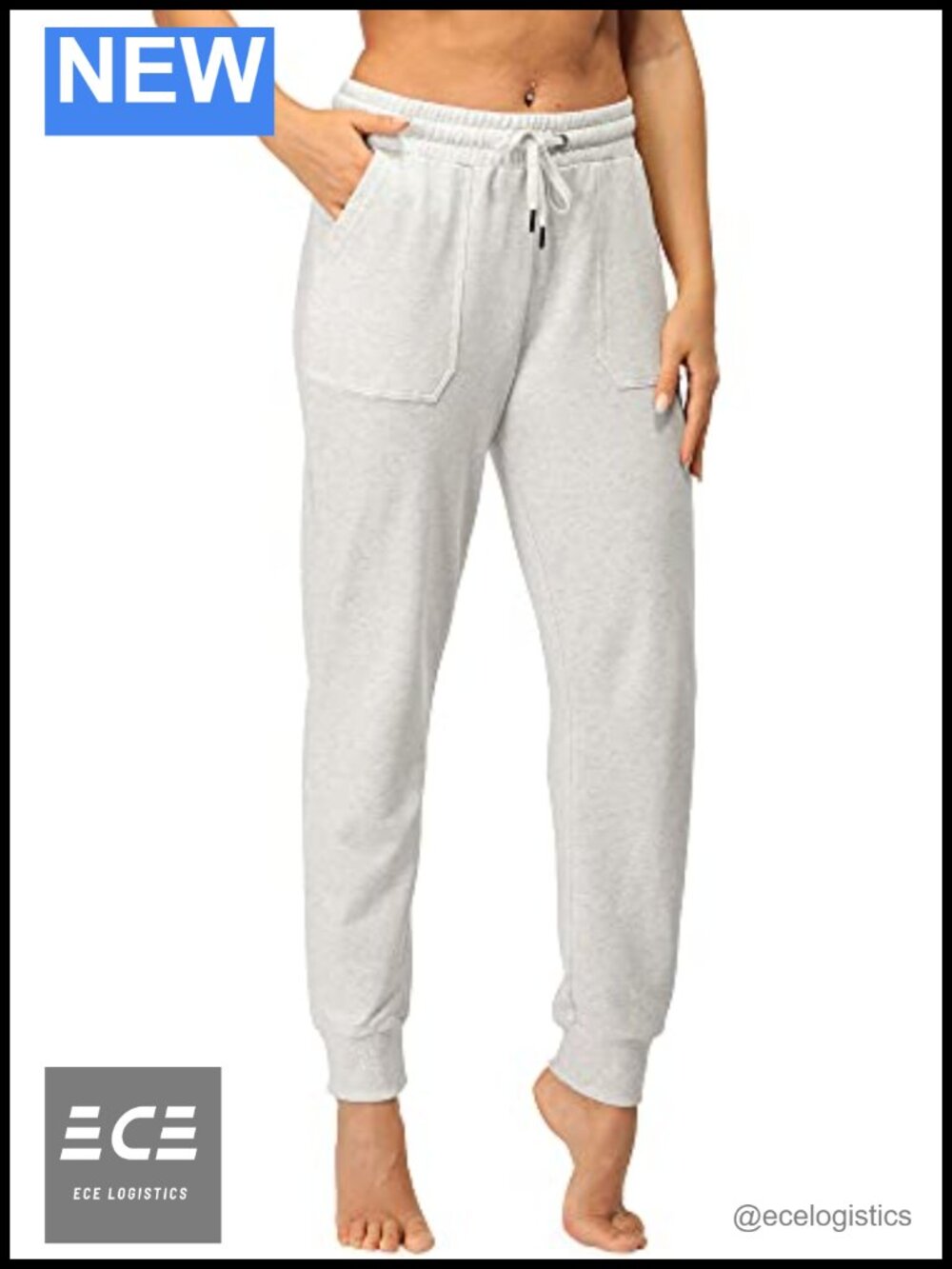 Women's Sweatpants Joggers with Pockets Active Running Workout Cuffed Pants